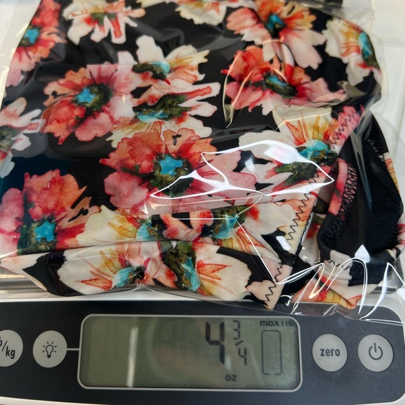 Leith Floral One Piece Open Back Swimsuit Size Medium New - Picture 11 of 11